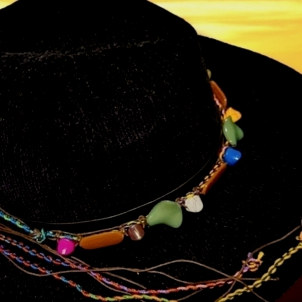 Handcrafted Gemstone Hat Band